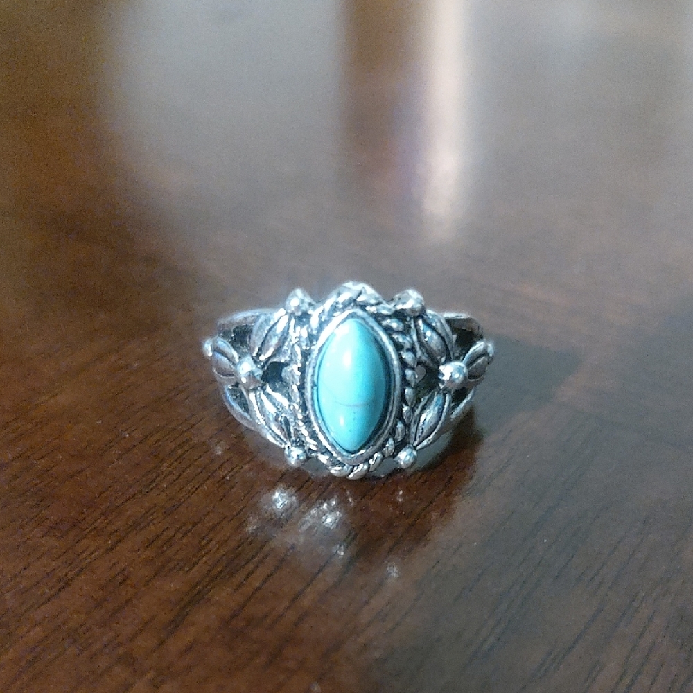 Silver Turquoise Women's Ring